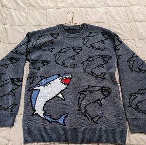 Oulolin Fantasy Shark Splicing Sweater